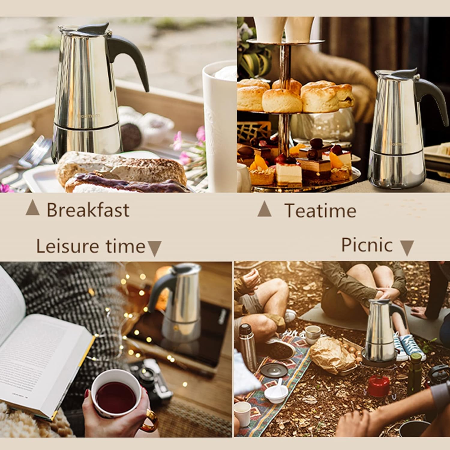 4/6/9 Xícaras Moka Pot Caffe M - Coffee Equipment Set avaliação e preço